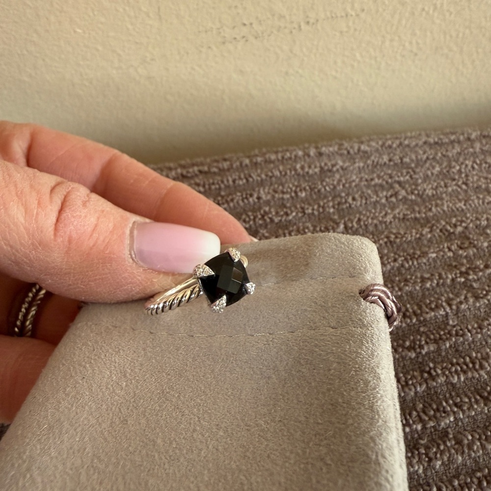 David Yurman Black Onyx Chatelaine Ring - Picture 6 of 8